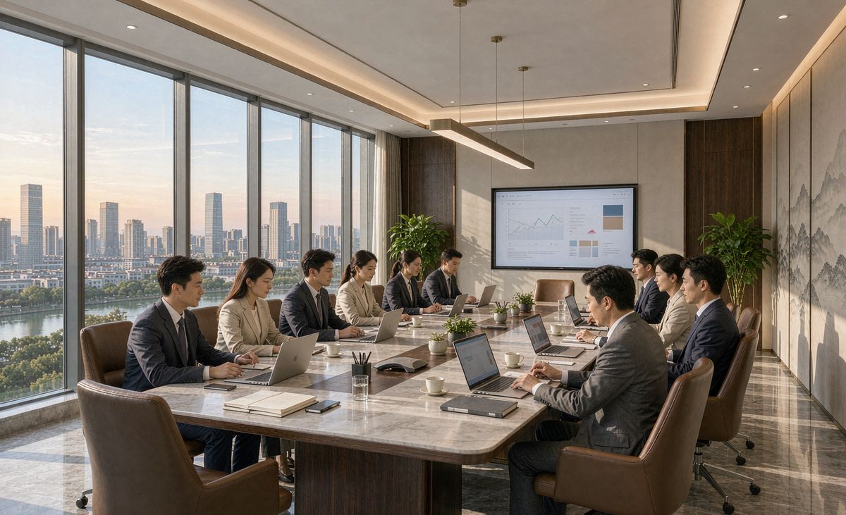 现代企业办公室会议，企业微官网服务