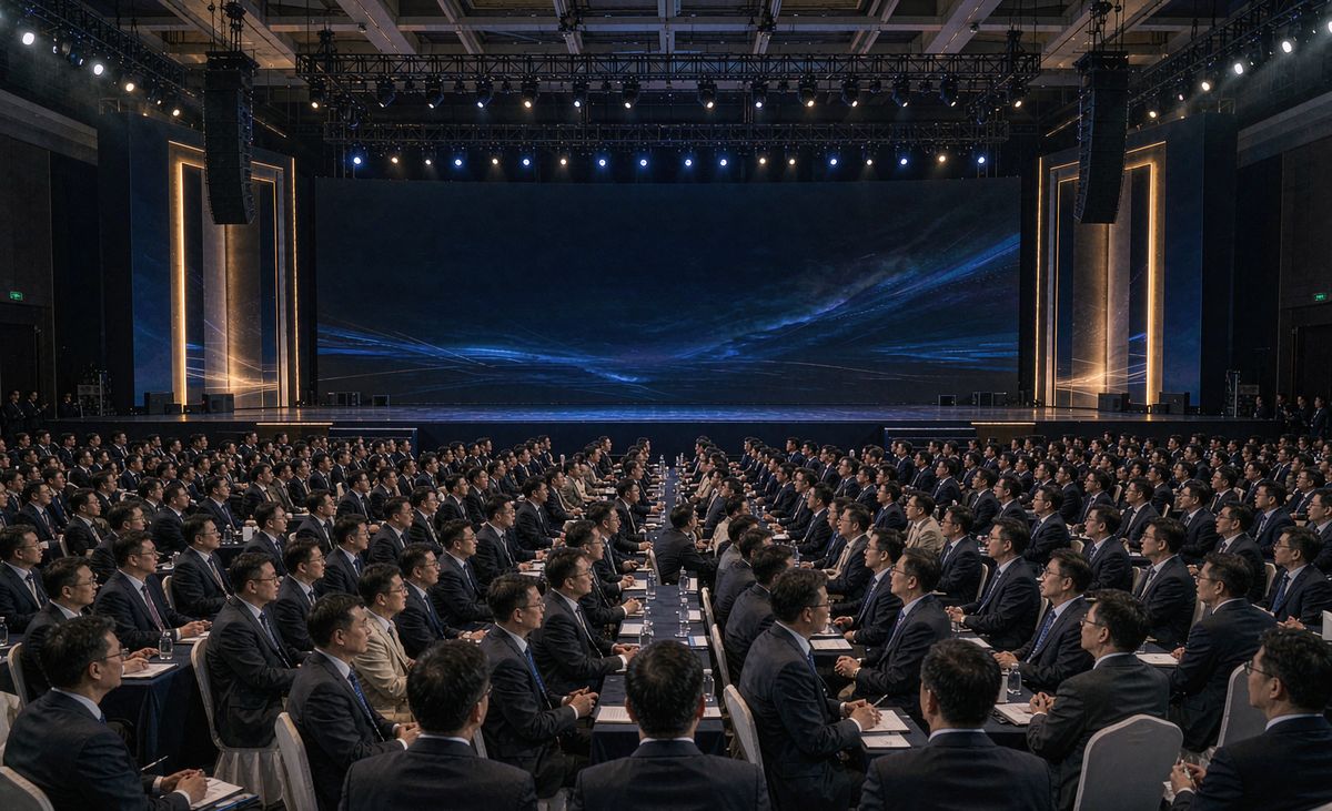 行业协会大会现场，协会官网数字化平台